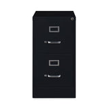Two-drawer Economy Vertical File, Letter-size File Drawers, Black, 15" X 22" X 28.37"