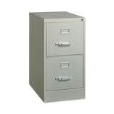Two-drawer Economy Vertical File, Letter-size File Drawers, 15" X 22" X 28.37", Light Gray