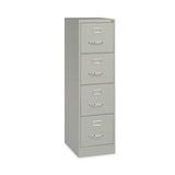 Four-drawer Economy Vertical File, Letter-size File Drawers, 15" X 22" X 52", Light Gray