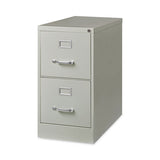 Two-drawer Economy Vertical File, Letter-size File Drawers, 15" X 26.5" X 28.37", Light Gray