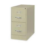 Two-drawer Economy Vertical File, Letter-size File Drawers, 15" X 26.5" X 28.37", Putty