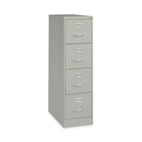 Four-drawer Economy Vertical File, Letter-size File Drawers, 15" X 26.5" X 52", Light Gray