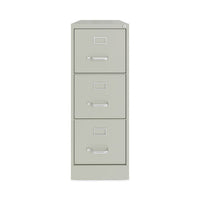 Three-drawer Economy Vertical File, Letter-size File Drawers, 15" X 22" X 40.19", Light Gray