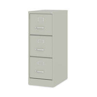 Three-drawer Economy Vertical File, Letter-size File Drawers, 15" X 22" X 40.19", Light Gray