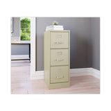 Three-drawer Economy Vertical File, Letter-size File Drawers, 15" X 22" X 40.19", Putty