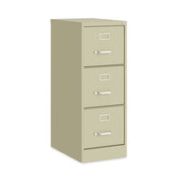 Three-drawer Economy Vertical File, Letter-size File Drawers, 15" X 22" X 40.19", Putty
