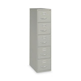 Five-drawer Economy Vertical File, Letter-size File Drawers, 15" X 26.5" X 61.37", Light Gray