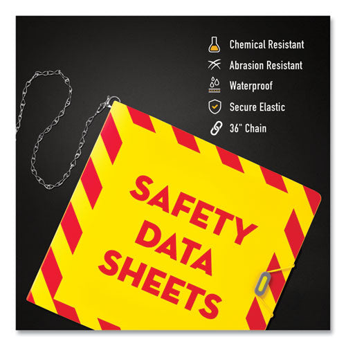 Ultraduty Safety Data Sheet Binders With Chain, 3 Rings, 3" Capacity