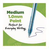 Ecolutions Gel Pen, Retractable, Medium 1 Mm, Blue Ink, Blue Barrel, 12/pack