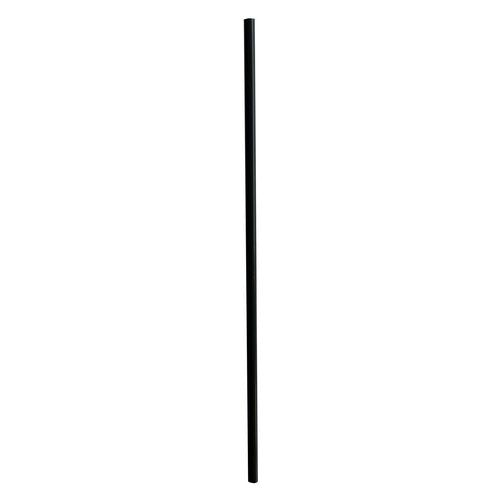 Jumbo Straws, 5.25", Polypropylene, Black, 10,000/carton
