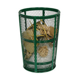 Steel Mesh Corrosion Resistant Trash Can, 48 Gal, Green, Ships In 1-3 Business Days