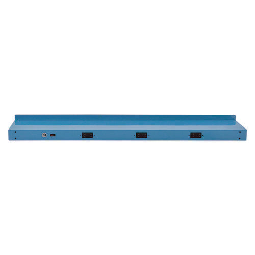 Upper Workbench Shelf, 3 Duplex Outlets, For Use With 72" Wide Workbenches, 100 Lb Weight Capacity
