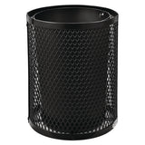 Outdoor Diamond Steel Trash Can, 36 Gal, Black, Ships In 1-3 Business Days