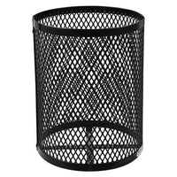 Outdoor Diamond Steel Trash Can, 36 Gal, Black, Ships In 1-3 Business Days