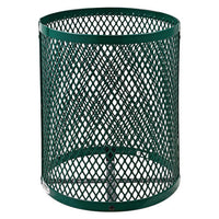 Outdoor Diamond Steel Trash Can, 36 Gal, Green, Ships In 1-3 Business Days