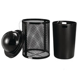 Outdoor Diamond Industrial Steel Trash Can, 36 Gal, Black, Ships In 1-3 Business Days