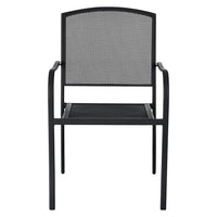 Interion Mesh Cafe Table And Chair Sets, Square, 48 X 48 X 29, Black Top, Black Base/legs, Ships In 1-3 Business Days