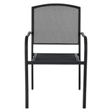 Interion Mesh Cafe Table And Chair Sets, Square, 48 X 48 X 29, Black Top, Black Base/legs, Ships In 1-3 Business Days