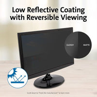 Magnetic Monitor Privacy Screen For 23.8" Widescreen Flat Panel Monitors, 16:9 Aspect Ratio