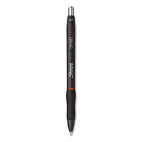 S-gel Gel Pen, Retractable, Medium 0.7 Mm, Red Ink, Black Barrel, 4/pack