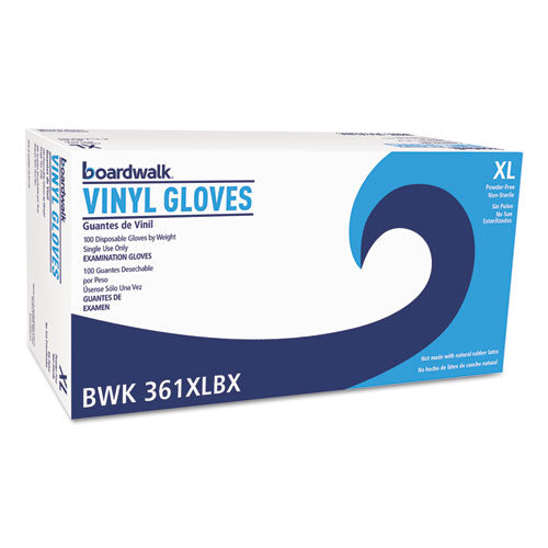 Exam Vinyl Gloves, Clear, X-large, 3 3-5 Mil, 1000-carton