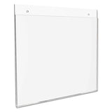 Classic Image Wall-mount Sign Holder, Landscape, 11 X 8 1-2, Clear