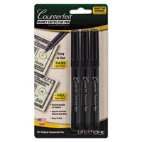Smart Money Counterfeit Bill Detector Pen For Use W-u.s. Currency, 3-pack