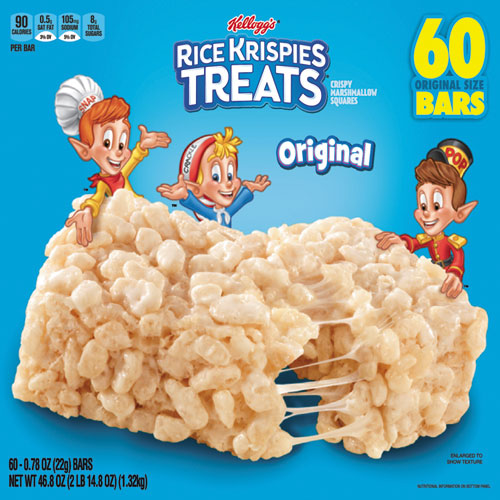 Rice Krispies Treats, Original Marshmallow, 0.78 Oz Pack, 60-carton