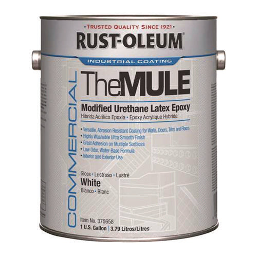 Commercial The Mule (modified Urethane Latex Epoxy), Interior/exterior, Gloss Glass White, 1 Gal Bucket/pail, 2/carton