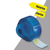 Arrow Message Page Flags In Dispenser, "notarize", Yellow, 120 Flags-dispenser
