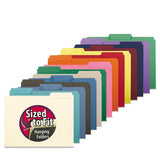 Interior File Folders, 1-3-cut Tabs, Letter Size, Red, 100-box