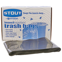Insect-repellent Trash Bags, 35 Gal, 2 Mil, 33" X 45", Black, 80-box