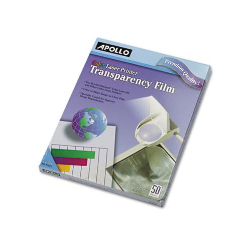 Color Laser Transparency Film, Letter, Clear, 50-box
