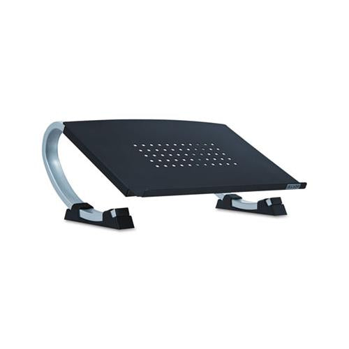 Adjustable Curve Notebook Stand, 15 X 11 1-2 X 6, Black-silver