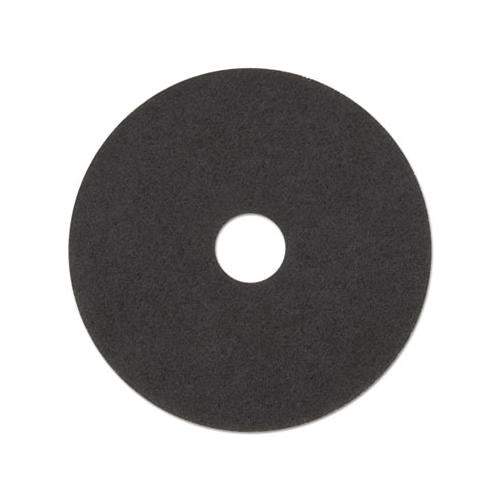 Stripping Floor Pads, 15" Diameter, Black, 5-carton