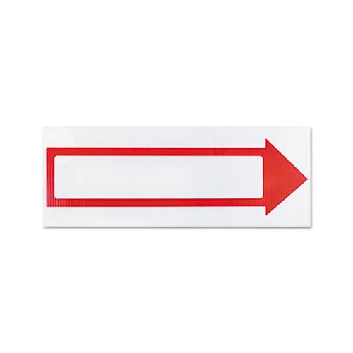 Stake Sign, 6 X 17, Blank White With Printed Red Arrow