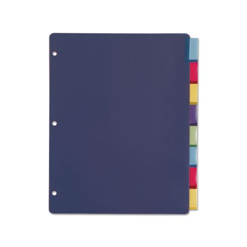 Poly Index Dividers, 8-tab, 11 X 8.5, Assorted, 4 Sets