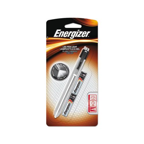 Led Pen Light, 2 Aaa Batteries (included), Silver-black