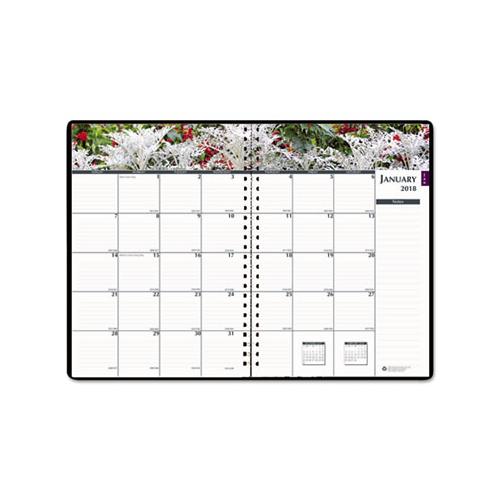 Recycled Gardens Of The World Weekly-monthly Planner, 10 X 7, Black, 2021