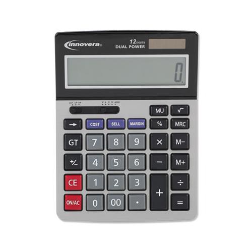 15968 Profit Analyzer Calculator, Dual Power, 12-digit Lcd Display