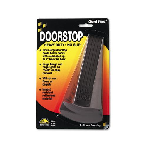 Giant Foot Doorstop, No-slip Rubber Wedge, 3.5w X 6.75d X 2h, Brown
