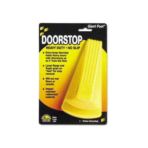 Giant Foot Doorstop, No-slip Rubber Wedge, 3.5w X 6.75d X 2h, Safety Yellow