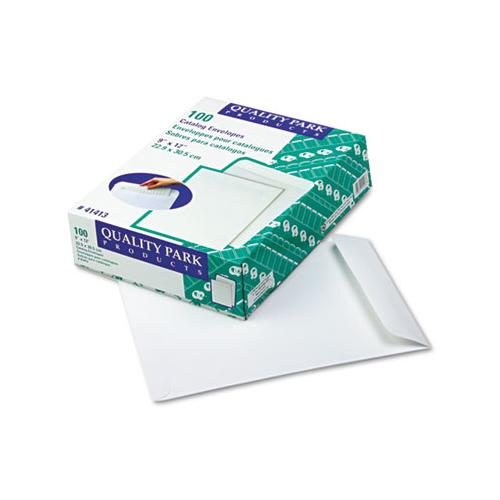 Catalog Envelope, #10 1-2, Cheese Blade Flap, Gummed Closure, 9 X 12, White, 100-box