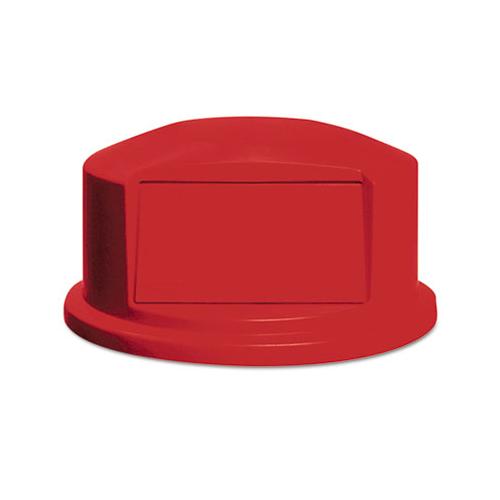 Round Brute Dome Top With Push Door, 24.81w X 12.63h, Red