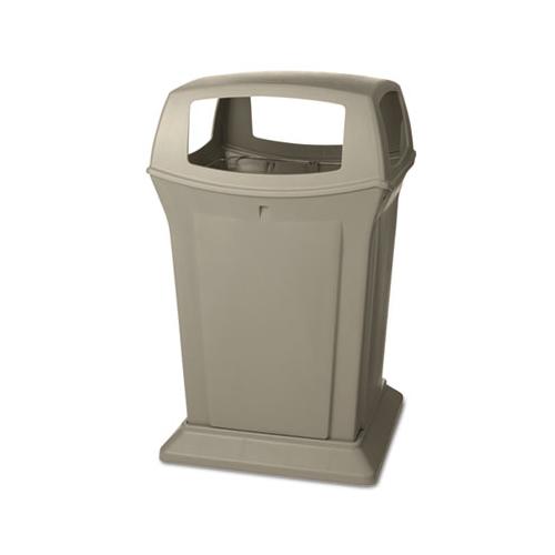 Ranger Fire-safe Container, Square, Structural Foam, 45 Gal, Beige