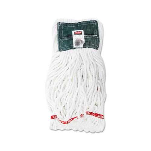 Web Foot Shrinkless Looped-end Wet Mop Head, Cotton-synthetic, Medium, White, 6-carton