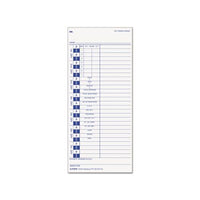 Time Card For Pyramid, Weekly, 4 X 9, 100-pack