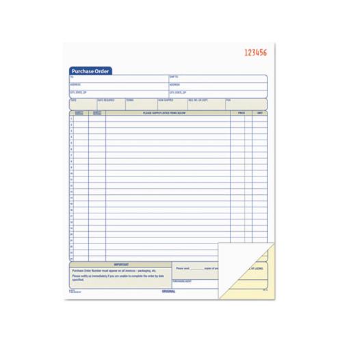 Purchase Order Book, 8 3-8 X 10 3-16, Two-part Carbonless, 50 Sets-book