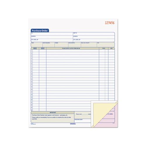 Purchase Order Book, 8 3-8 X 10 3-16, Three-part Carbonless, 50 Sets-book