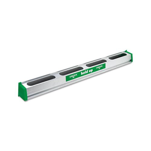 Hold Up Aluminum Tool Rack, 36w X 3.5d X 3.5h, Aluminum-green